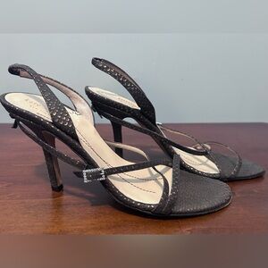 Kate Spade strappy sling back brown metallic heels 81/2